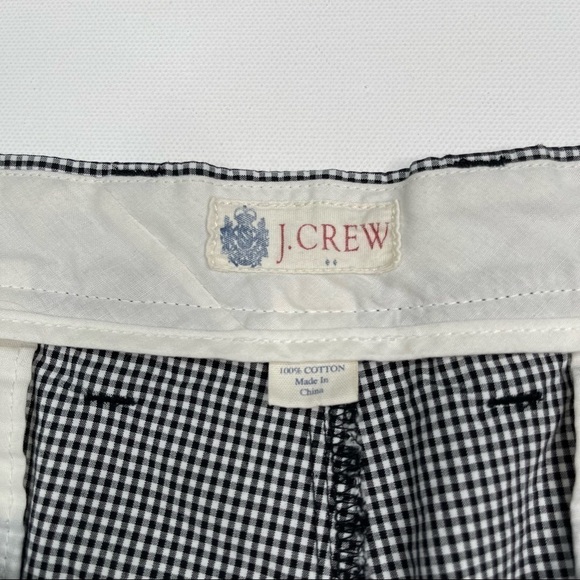 JCrew Shorts Gingham Black White Y2K Beach Summer Preppy Vacation Golf Grandpa - Picture 10 of 13
